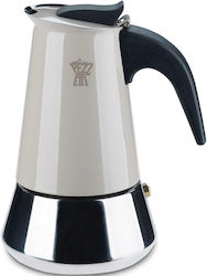 Pezzetti Moka Stovetop Espresso Pot for 6 Cups Silver