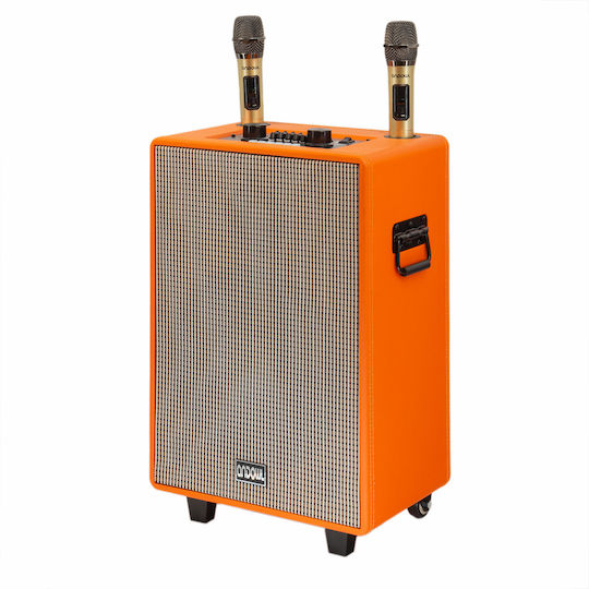 Andowl Karaoke Speaker With Wireless Microphones And Lighting Effects 000.230.15276 Orange