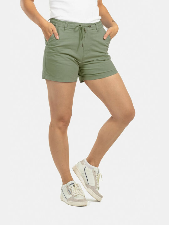 Reell Reflex Women's High-waisted Shorts Light Olive