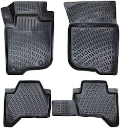 Car Mats 3D Rubber Tpe Mitsubishi L200 2019 Rizline 4 Pieces Black