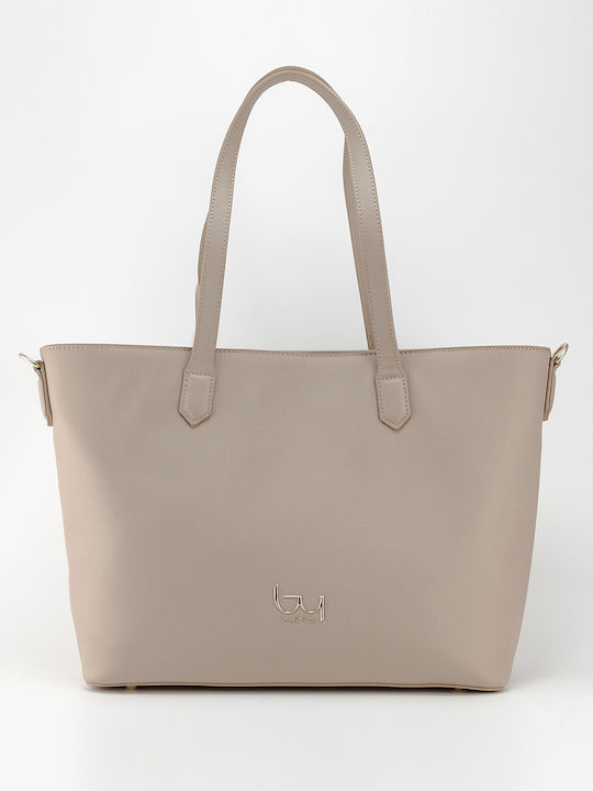 Byblos Women's Bag Shopper Shoulder Beige