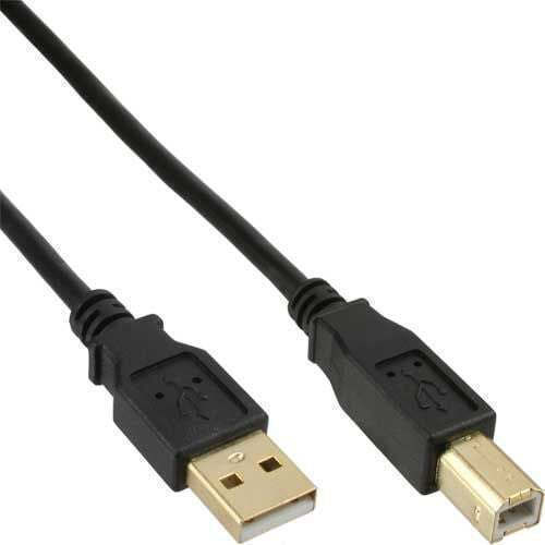 InLine USB 2.0 Cable USB-A male - USB-B male Χρυσό 5m 34555S