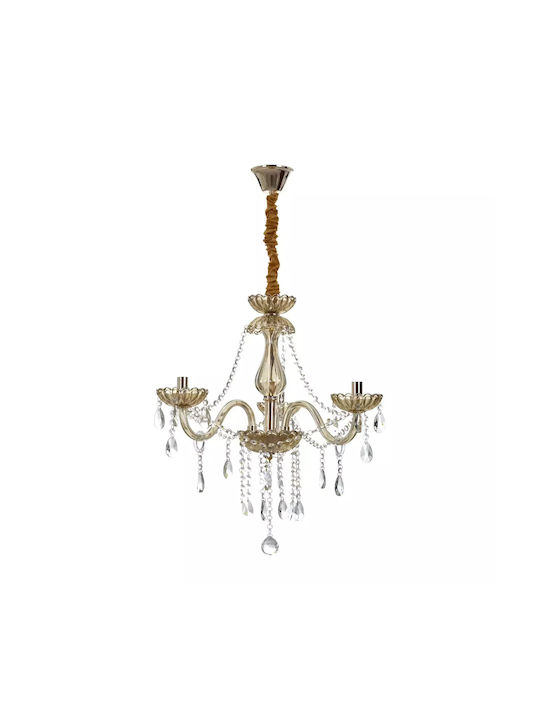 Elbulgaria LED Kronleuchter Ø52cm mit Kristallen Transparent