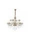 Candelabru 12xLED încorporat cu Cristale Transparent 1796-12-gd-elbulgaria