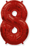 Balloon Foil Jumbo Number 8 Red Σχήμα 90cm