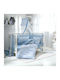 Vesta Home Arktos Baby Quilt Double Sided Cotton Light Blue 120x160cm