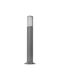 Outdoor Floor Lamp Small Post 12W with Natural White Light Gray