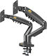 North Bayou NB F160B Stand Desk Mounted for 2 Monitors up to 27" with Arm