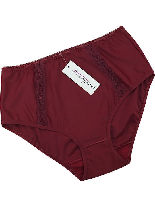 Talie înaltă Femeie Slip Burgundy