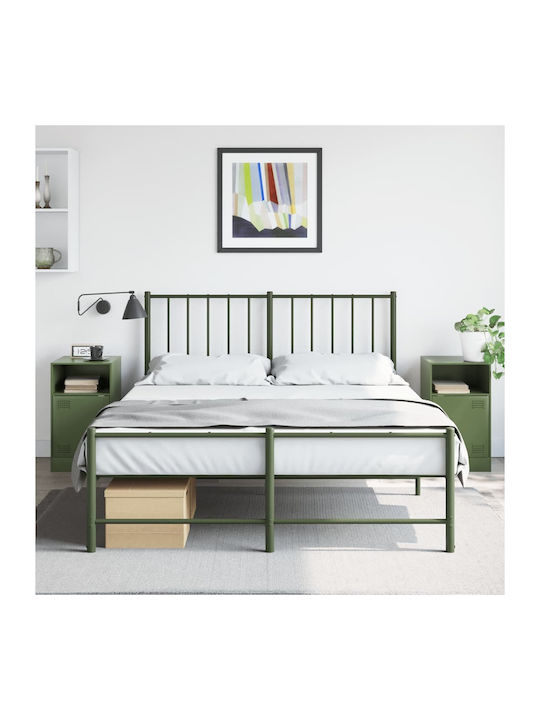 Κομοδίνα Μεταλλικά Πράσινα 2τμχ 34.5x39x62cm 84...