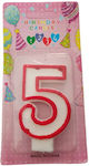 Astral Pool Birthday Candle Number "5"