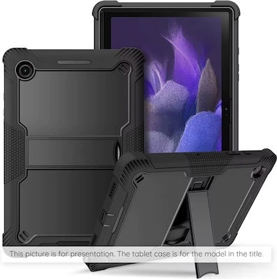Techsuit Flip Cover Ανθεκτική Μαύρο Samsung Galaxy Tab S9 FE Plus