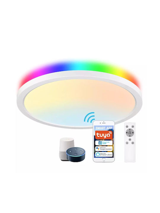 Ceiling Mount Light 40cm White with Integrated LED