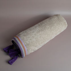 White Fabric Prosop De Plajă Violet Tricotat White Fabric Prosop De Plajă Violet Tricotat
