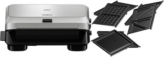Braun Snackmaker Τοστιέρα για 2 Τοστ 800W Γκρι
