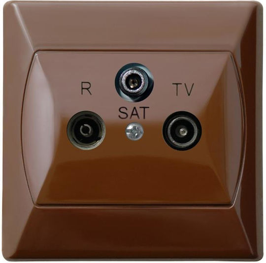 Ospel Radiobuchse in Braun Farbe GPA-AS/24