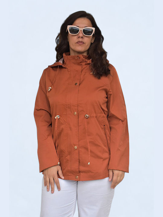 Raiden Women's Short Lifestyle Jacket for Winter Orange