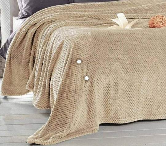 Sidirela Hot Velvet Blanket Single 160x220cm Beige E-2269