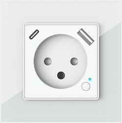 Smart Μονή Πρίζα Ρεύματος με 2 Θύρες USB Smart Μονή Πρίζα Ρεύματος με 2 Θύρες USB