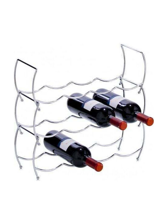 Zeller Free Standing Wine Rack & Cabinet Silver 27356 Zeller Free Standing Wine Rack & Cabinet Silver 27356