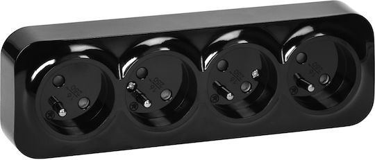 Orno Power Socket Black 1pcs