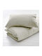 Vesta Home Vesta Home Bettbezug Baumwollsatin 260x240cm King Size mit 2 Kissenbezügen Nemesis Ecru