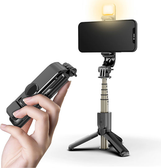 Techsuit Selfie Stick με Bluetooth / Τηλεχειριστήριο Μαύρο