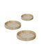 Espiel Wicker Round Decorative Tray 40x40x5cm 3pcs