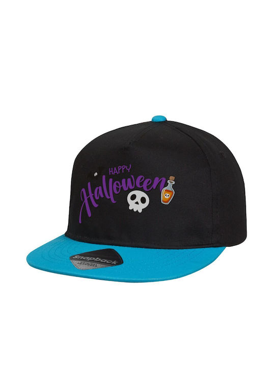 Beechfield Pălărie pentru Copii Jockey Tesatura Happy Halloween (χαλοουίν) Negru