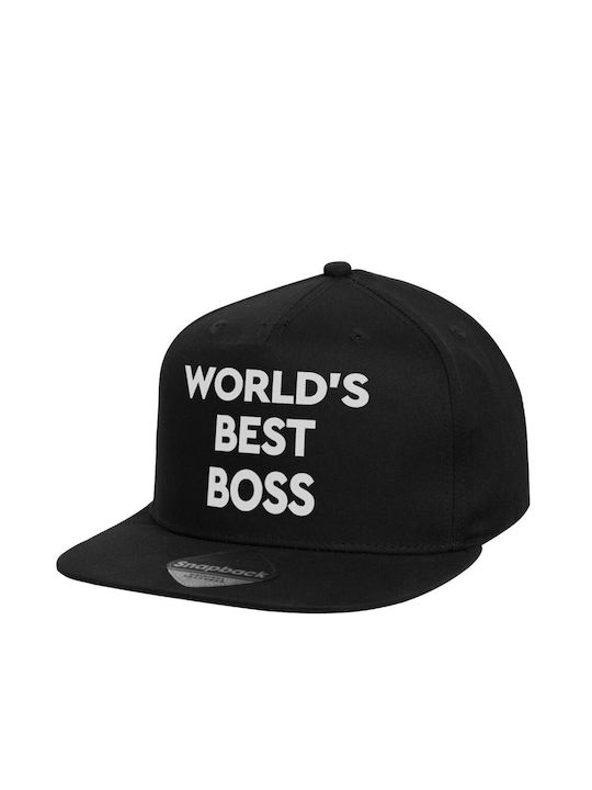 Beechfield Kids' Hat Jockey Fabric World's Best Boss Black