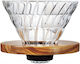 Hario V60 02 Olive Wood Glass Pour Over Set