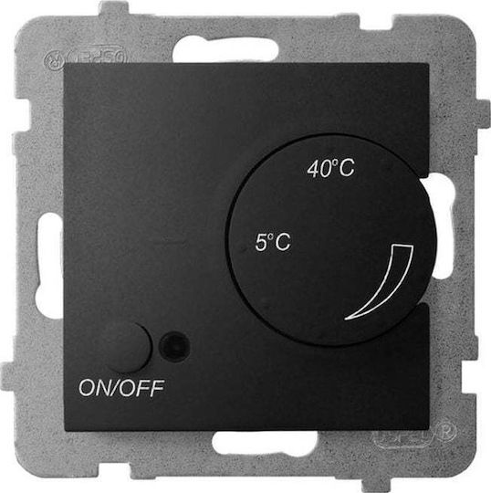 Ospel Fațadă Termostat în Culoare Negru RTP-1UN/m/33