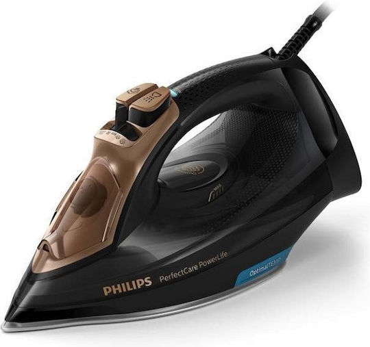 Philips PowerLife Σίδερο Ατμού 2600W με Ανοξείδωτη Πλάκα και Συνεχόμενη Παροχή 45gr/min