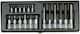 Proxxon Bit-Stecknüsse mit Bits Allen und Antriebsvierkant 1/2'', 1/4'' Set 18Stück