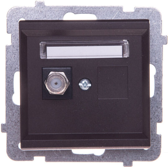 Ospel TV-Buchse in Braun Farbe GPA-1RF/M/40