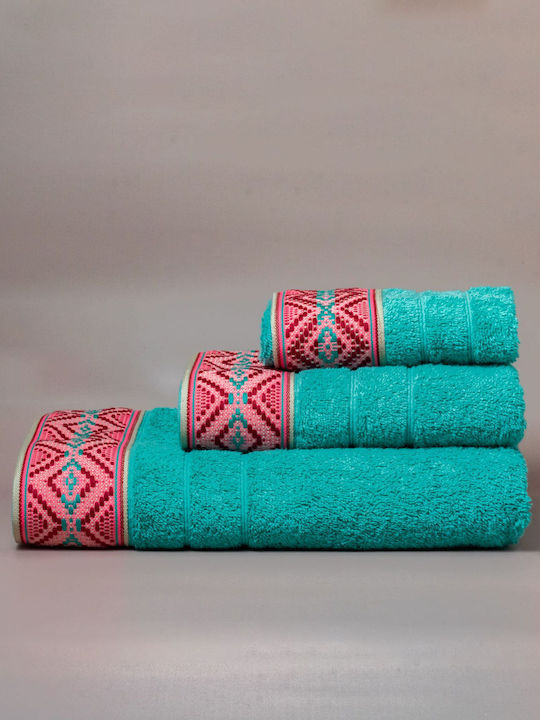 White Fabric Facecloth Kenya 50x100cm Petrol Blue Weight 600gr/m²