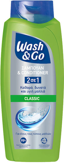 Wash & Go Classic Σαμπουάν Ενυδάτωσης για Όλους τους Τύπους Μαλλιών 650ml