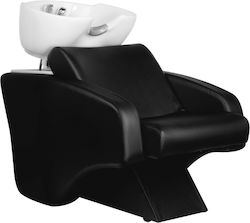 Activeshop Wash Unit Chiuvetă Staționară cu Scaun Negru din Piele