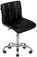 Salon Stools Räder Friseursalon- und Spa-Hocker mit Rückenlehne Schwarz