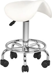 Salon Stools Wheeled Stool White