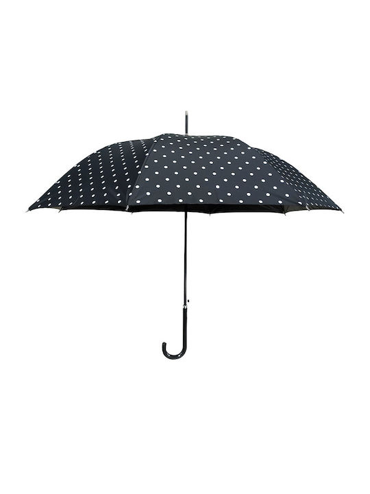 Automatic Umbrella with Walking Stick Black