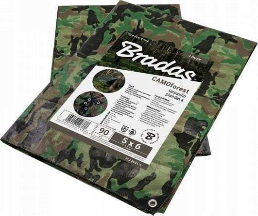 Bradas Waterproof Tarpaulin 90gr/m² 8x5m. Light Type Khaki