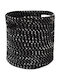 Mod8 Coș decorativ Tesatura cu mânere Black 30x30x31buc