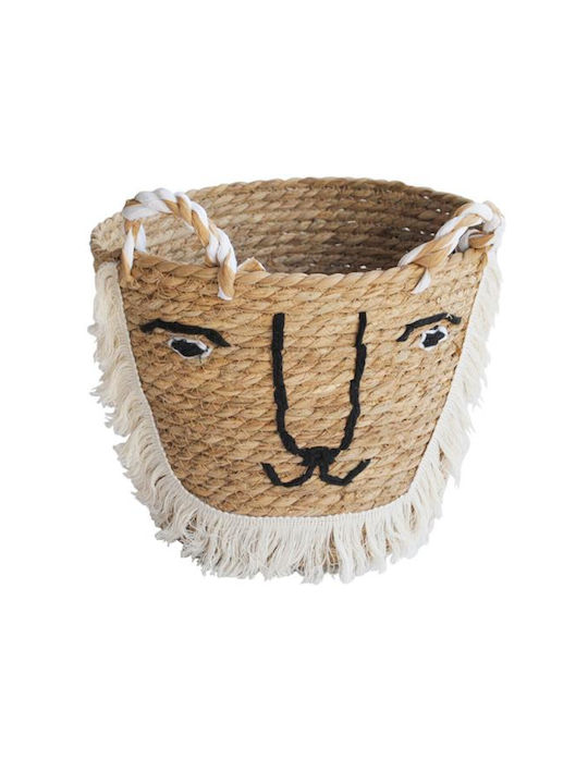 Mod8 Coș decorativ Din paie cu mânere Natural 29x29x23.5buc
