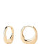 Earrings Hoops made of Silver Gold Plated with Stones