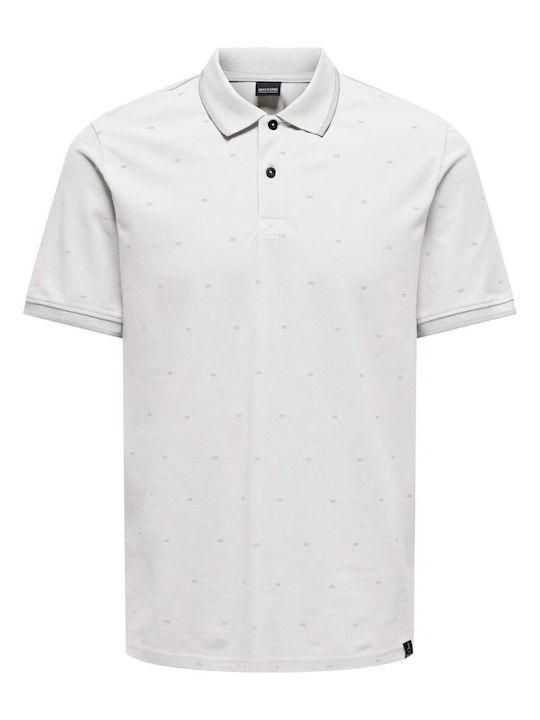 Only & Sons Men's Short Sleeve Blouse Polo White