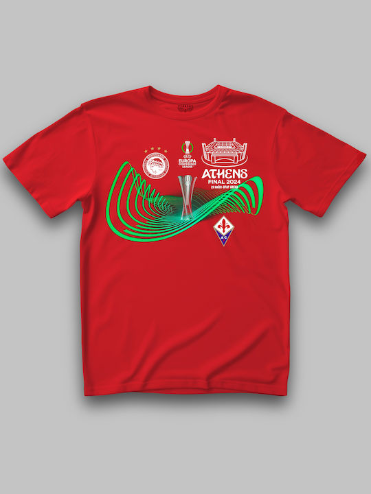 Olympiakos Αντρική Μπλούζα Κοντομάνικη Κόκκινη Ο Τελικος Κονφερενς Ολυμπιακός