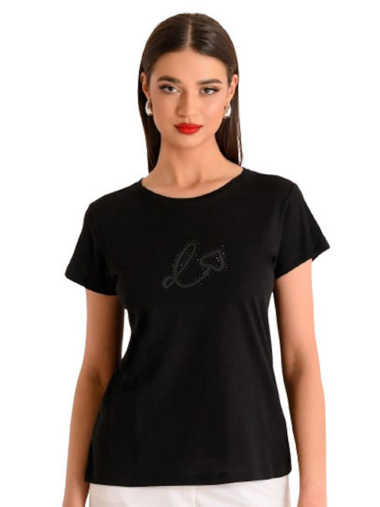Derpouli Γυναικείο T-shirt Μαύρο