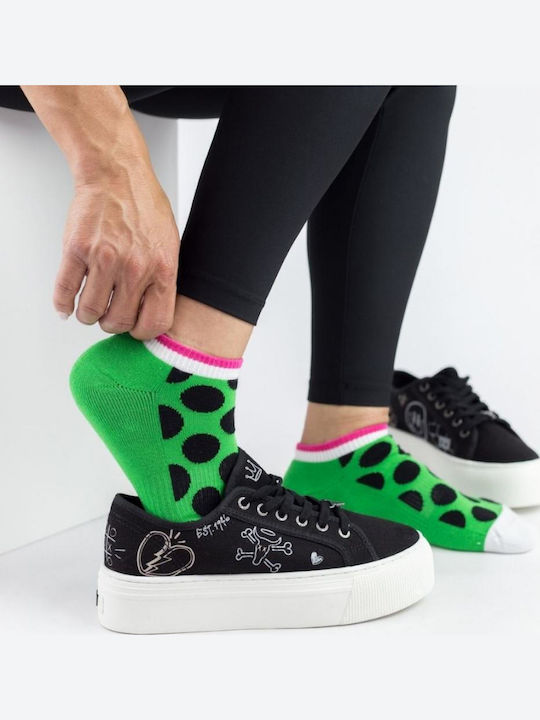 Crazy Socks Femei Șosete GREEN 1Pachet