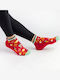 Crazy Socks Femei Șosete RED 1Pachet